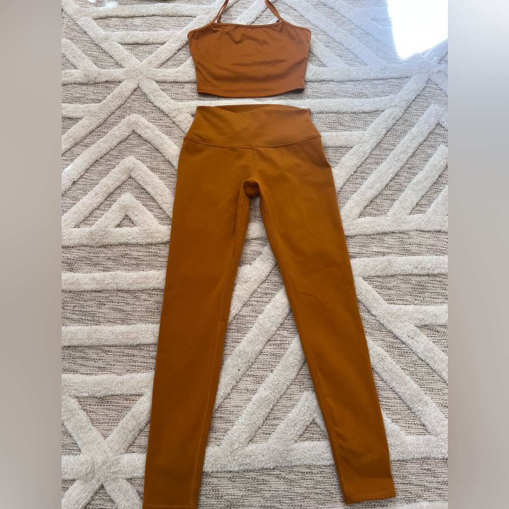 Set! ALO Yoga Bronze Edition High Waist Airbrush Legging Tank Set Small - Picture 3 of 8